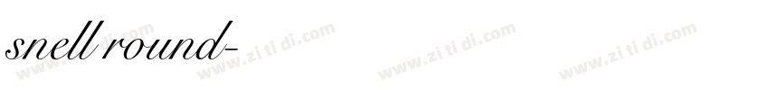 snell round字体转换
